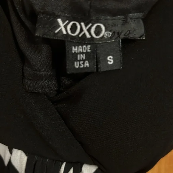 XOXO black dress with zebra print detail, size S - Picture 6 of 6